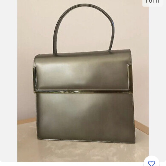 Salvatore Ferragamo Gancini Vintage gray top handle bag - Picture 1 of 11